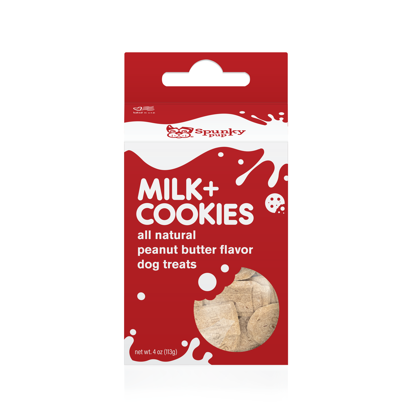 Milk & Cookies, Dog Treats, Peanut Butter, 4 oz