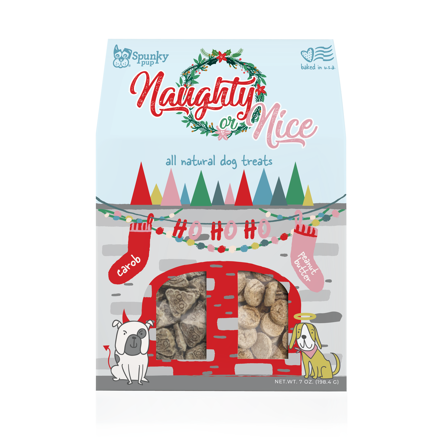 Naughty or Nice, Holiday Dog Treats, Peanut Butter