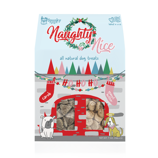 Naughty or Nice, Holiday Dog Treats, Peanut Butter