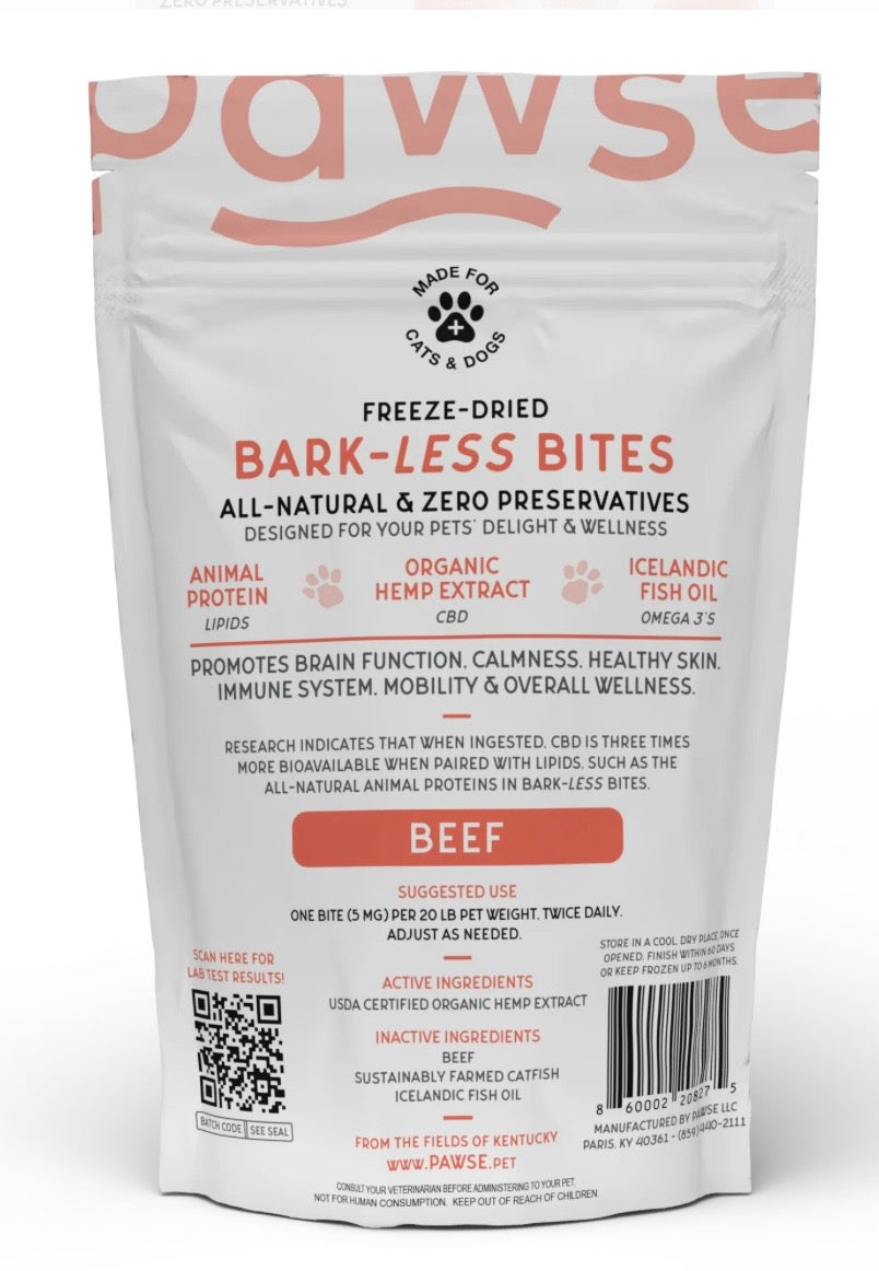 Bark-Less Bites Beef